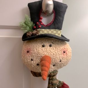 Stuffed Snowman Doorknob Hanger